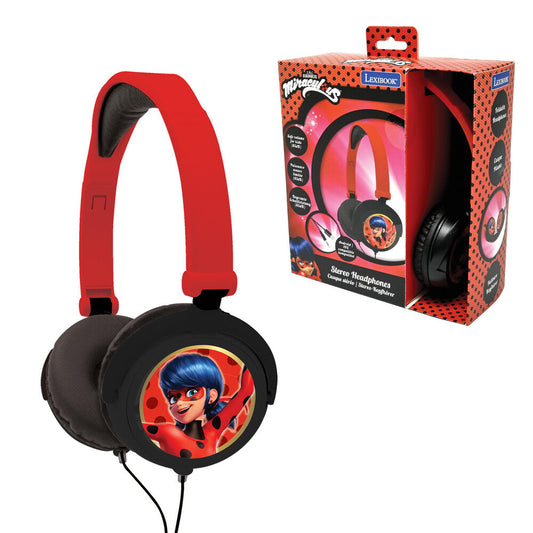 Auriculares plegables con cable de Ladybug Prodigiosa en rojo y negro - 5