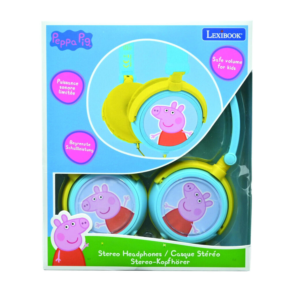 Auriculares plegables Peppa Pig de Lexibook en azul y amarillo - 6