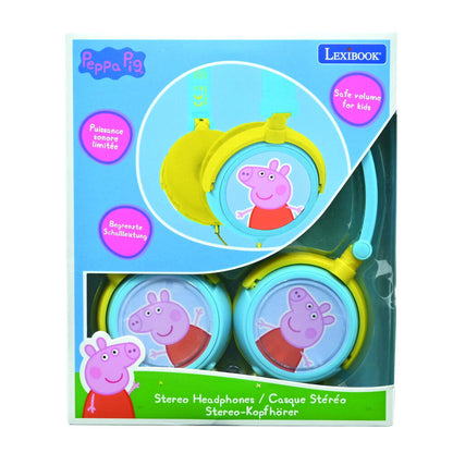 Auriculares plegables Peppa Pig de Lexibook en azul y amarillo - 6