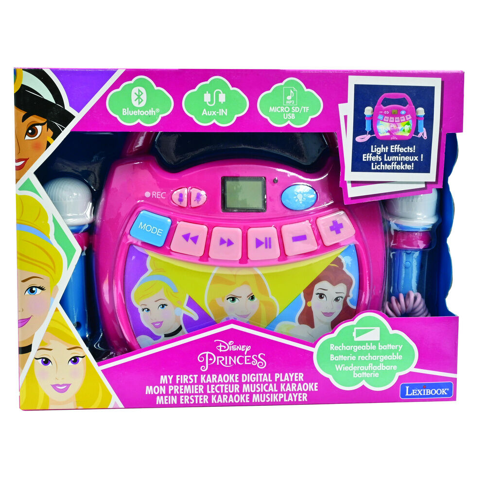 Altavoz karaoke rosa Disney Princesas con dos micrófonos - 5