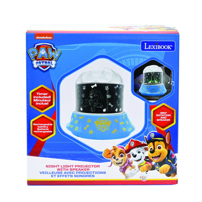 Luz nocturna Paw Patrol azul con altavoz y personajes Chase y Marshall - 4