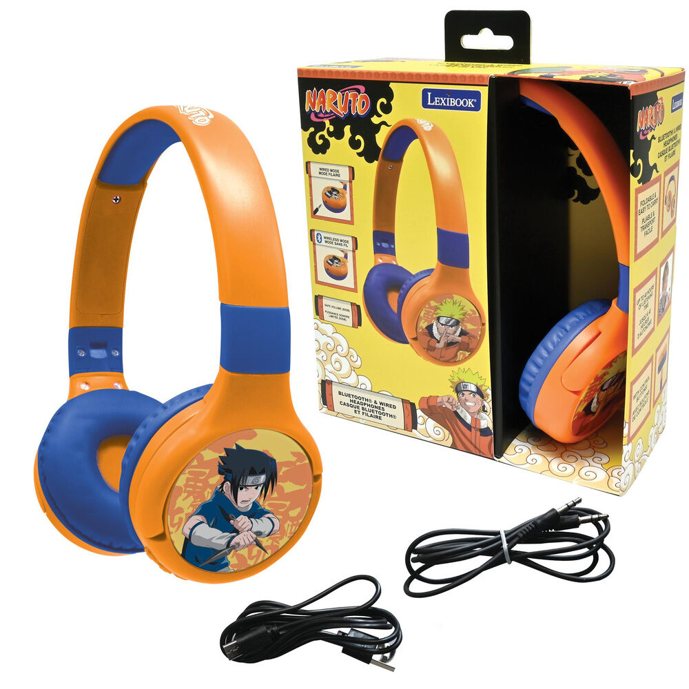 Auriculares plegables Naruto Shippuden naranjas y azules - 6