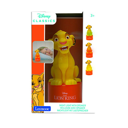 Luz nocturna con altavoz de El Rey León Disney sobre base roja - 5