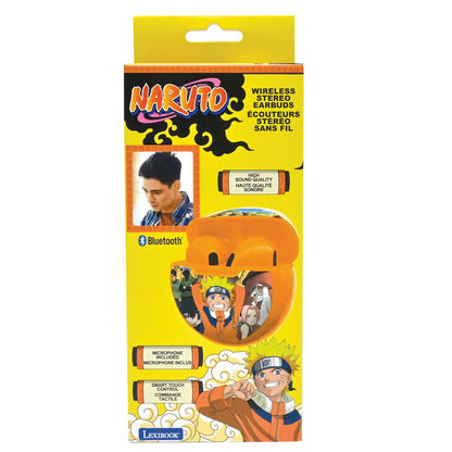 Auriculares inalámbricos naranjas Naruto Shippuden con estuche de recarga - 6