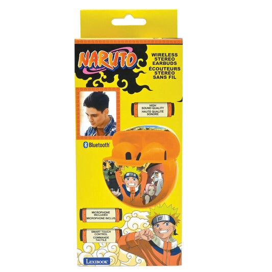 Auriculares inalámbricos naranjas Naruto Shippuden con estuche de recarga - 6