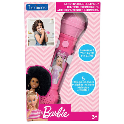 Micrófono luminoso rosa Barbie con altavoz - 5