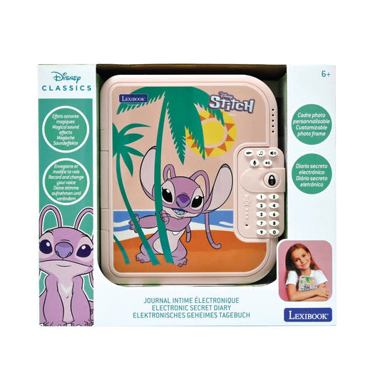 Diario electrónico rosa Disney Stitch con cuaderno y bolígrafo - 5