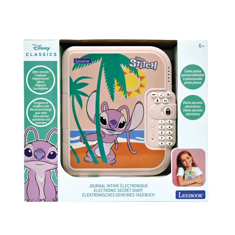 Diario electrónico rosa Disney Stitch con cuaderno y bolígrafo - 5