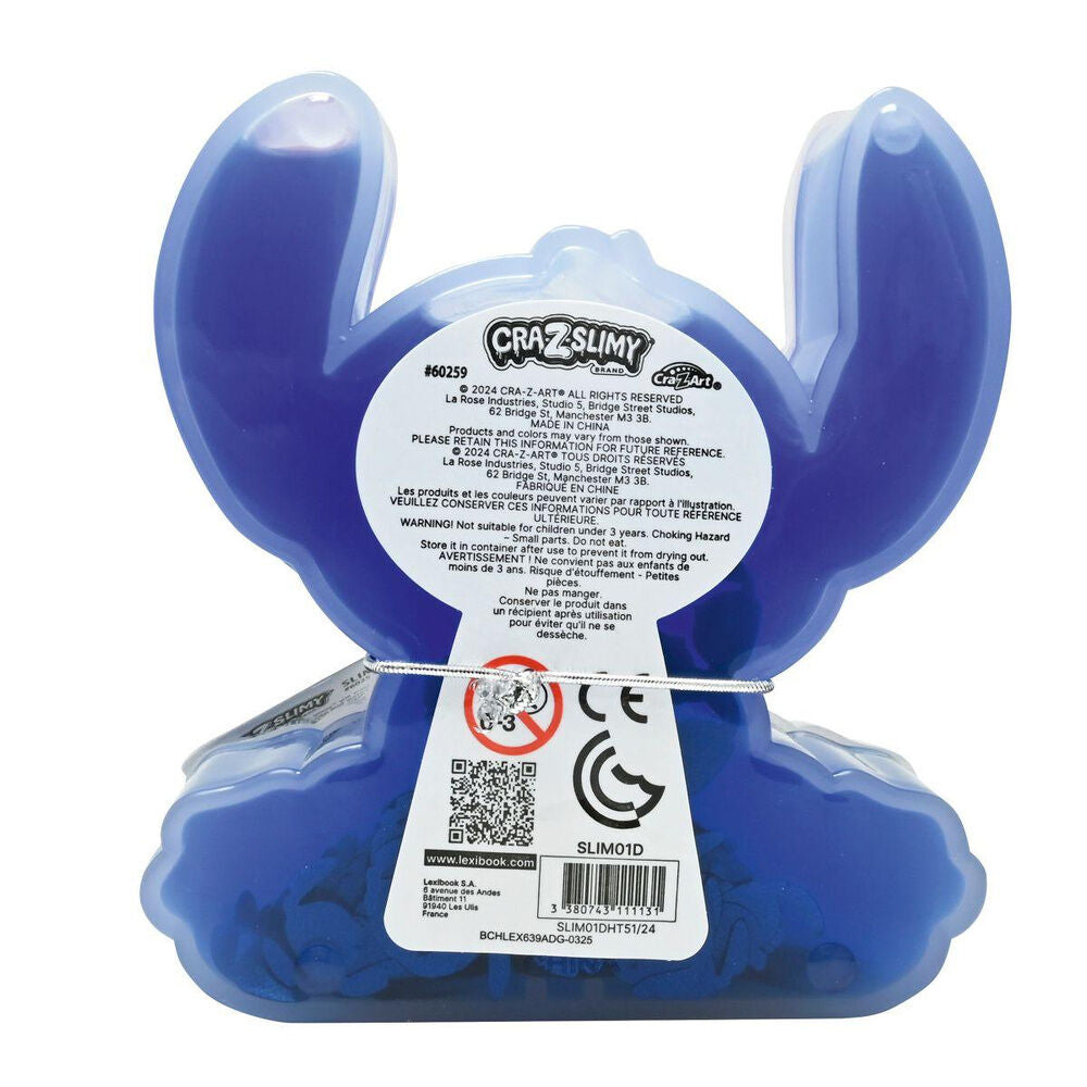Slime de Stitch Disney con confeti en recipiente azul - 5