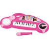 Piano electrónico rosa Barbie con micrófono