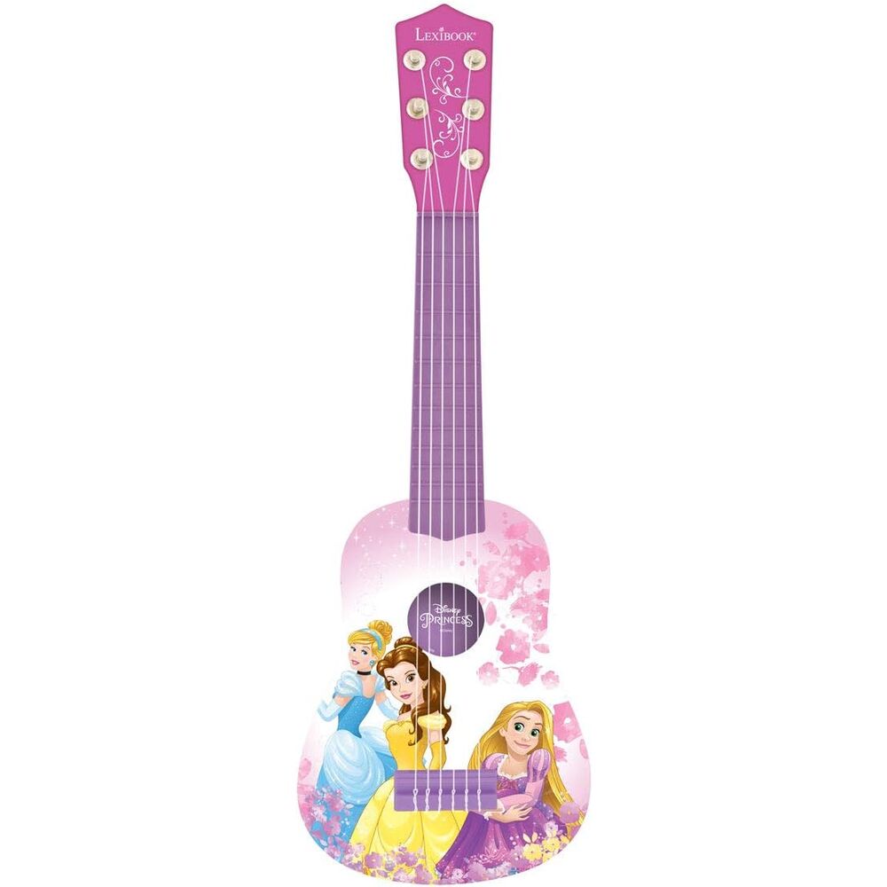 Guitarra infantil LEXIBOOK de Princesas Disney en tonos rosas y morados