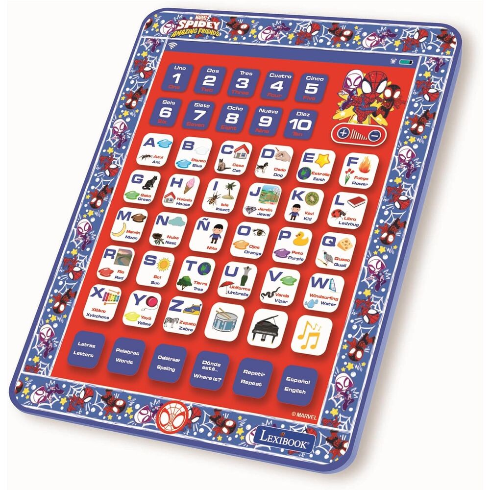 Tablet educativa bilingüe Spidey Marvel con letras y números - 2