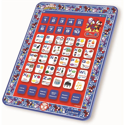 Tablet educativa bilingüe Spidey Marvel con letras y números - 2