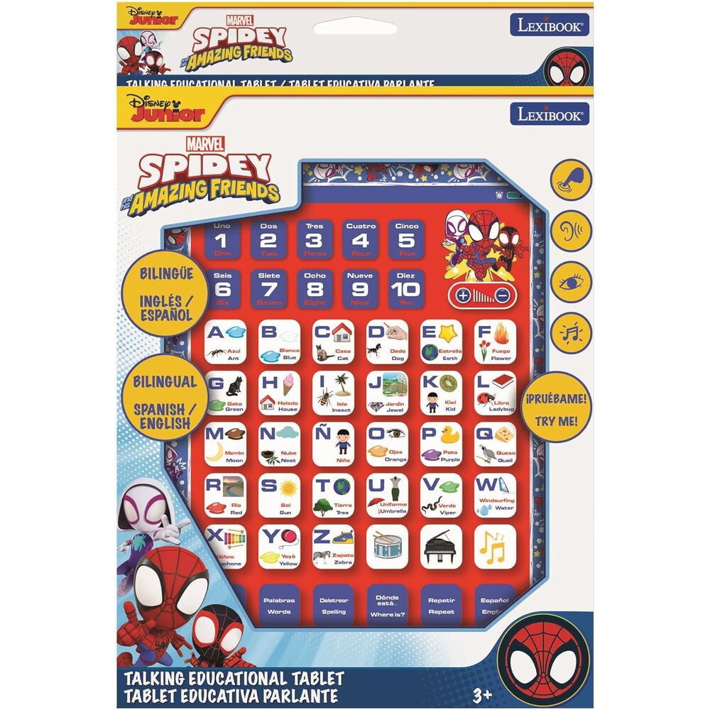 Tablet educativa bilingüe Spidey Marvel con letras y números - 3