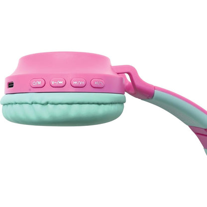 Auriculares inalámbricos Barbie rosas y turquesa con orejas de gato - 3