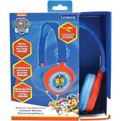 Auriculares Paw Patrol azules y rojos con imagen de Chase - 4