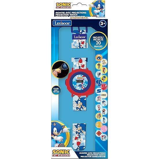 Reloj digital infantil Sonic con correa ajustable y proyección de imágenes - 2