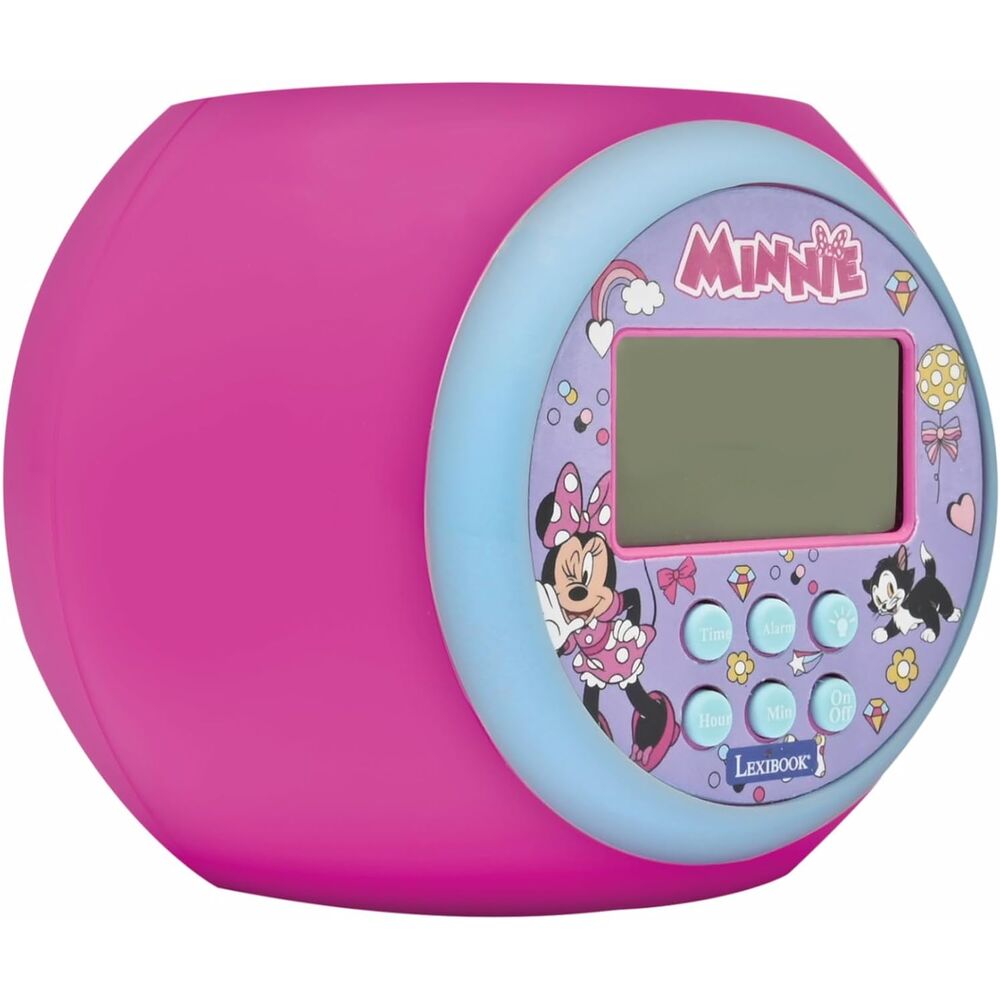 Reloj despertador proyector Minnie Disney rosa con pantalla LCD - 3