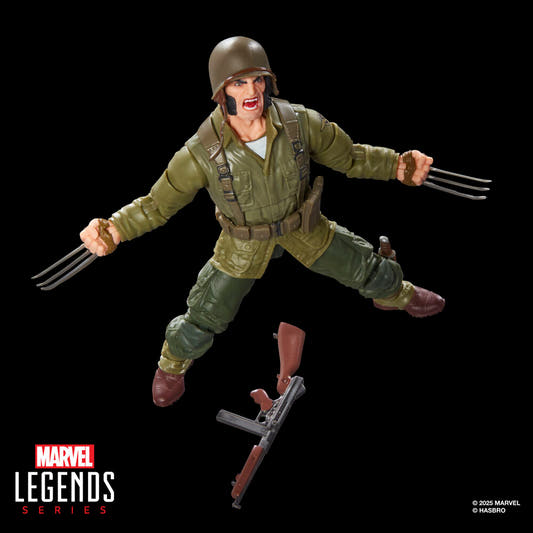 Figura articulada de Wolverine WWII Logan con uniforme militar y garras - 4
