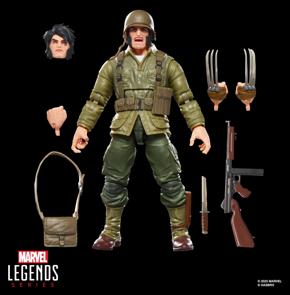 Figura articulada de Wolverine WWII Logan con uniforme militar y garras - 8