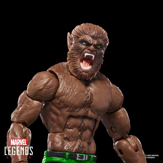 Figura articulada Werewolf By Night Marvel Legends con pelaje marrón y pantalón verde - 7