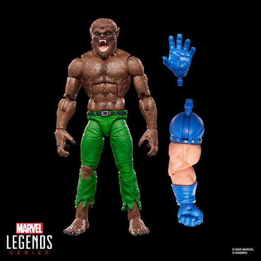 Figura articulada Werewolf By Night Marvel Legends con pelaje marrón y pantalón verde - 8