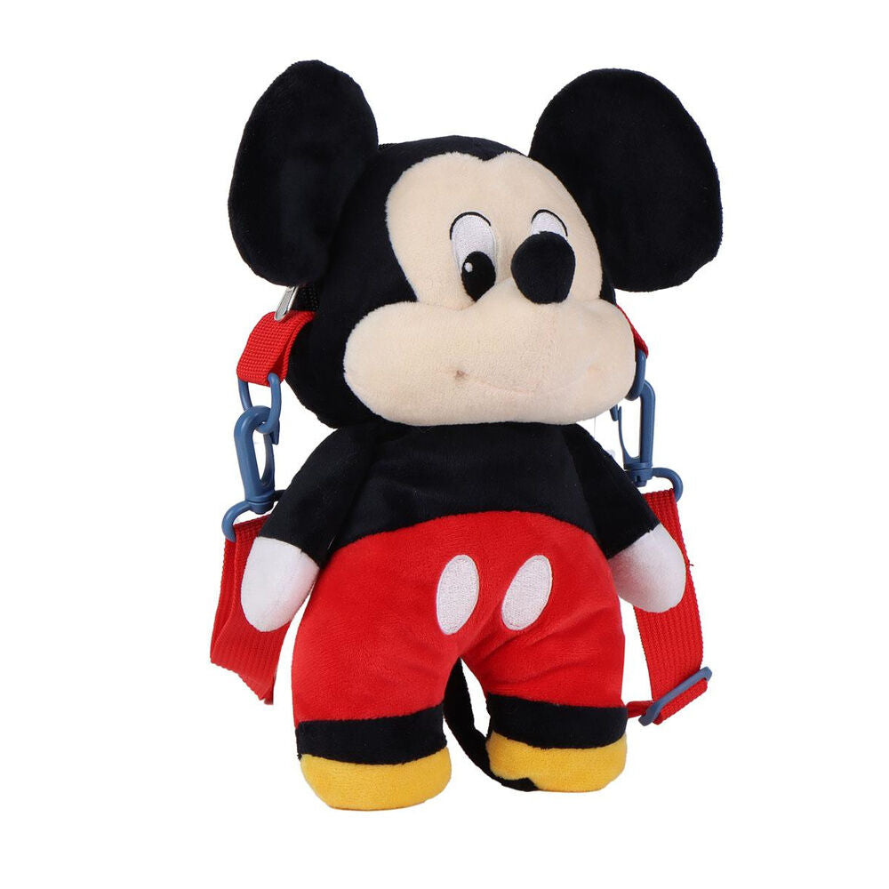 Bolso de peluche de Mickey Mouse Disney con correas rojas