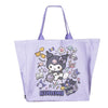 Bolsa tote lila de Kuromi con estampado frontal