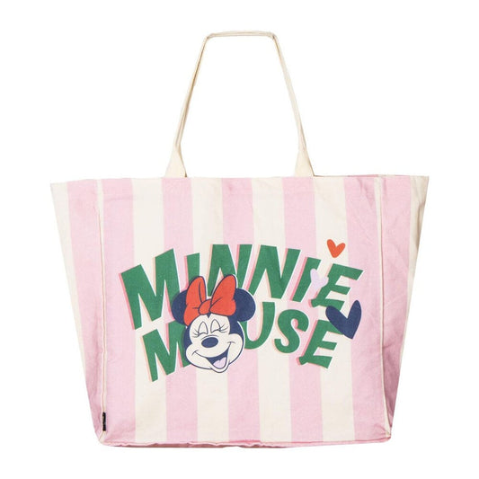 Bolsa tote rosa y blanca de Minnie Mouse Disney
