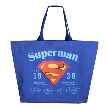 Bolsa tote azul de Superman DC Comics con escudo frontal