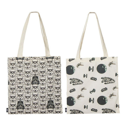 Bolsa tote Star Wars CERDÁ con estampados de stormtroopers, Darth Vader y naves