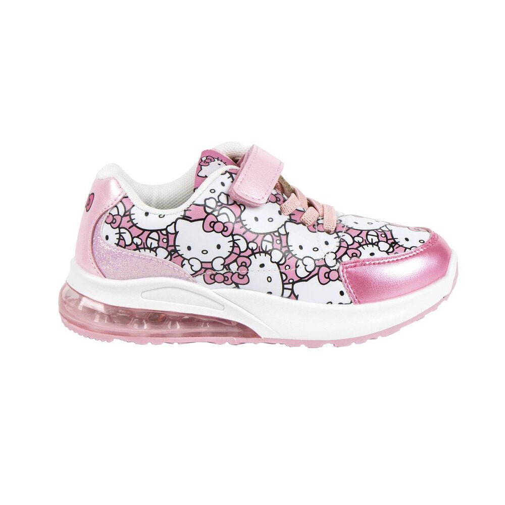 Deportiva Hello Kitty rosa y blanca con luces