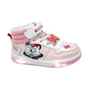 Deportivas altas rosas de Minnie Disney con luces en la suela