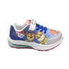 Deportiva infantil azul Paw Patrol con luces, cordones y tira adherente