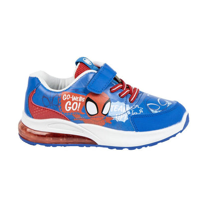 Deportiva azul y roja Spidey Marvel con luces