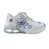 Deportiva Stitch Disney con luces en tonos blanco y azul claro