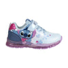 Deportiva infantil Disney Stitch blanca con detalles rosas y suela violeta