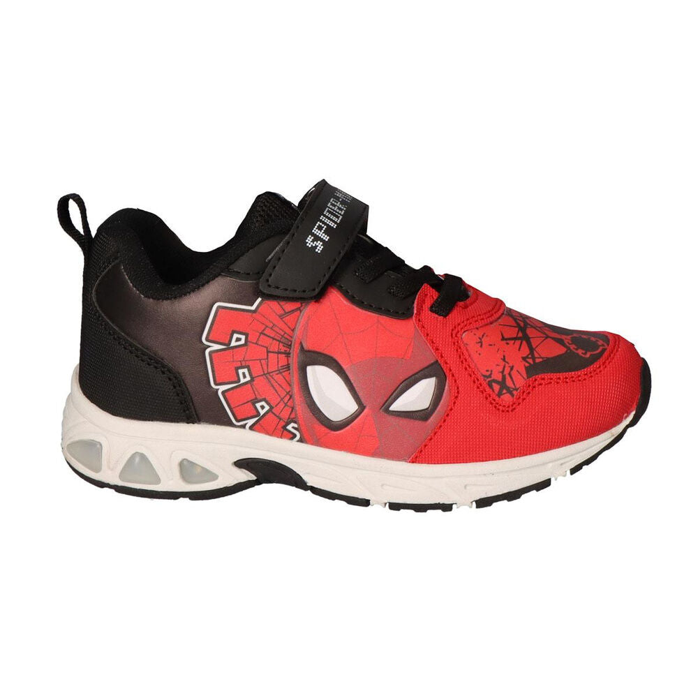 Deportivas rojas y negras de Spiderman Marvel con luces