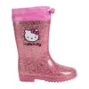 Bota de agua rosa Hello Kitty con purpurina