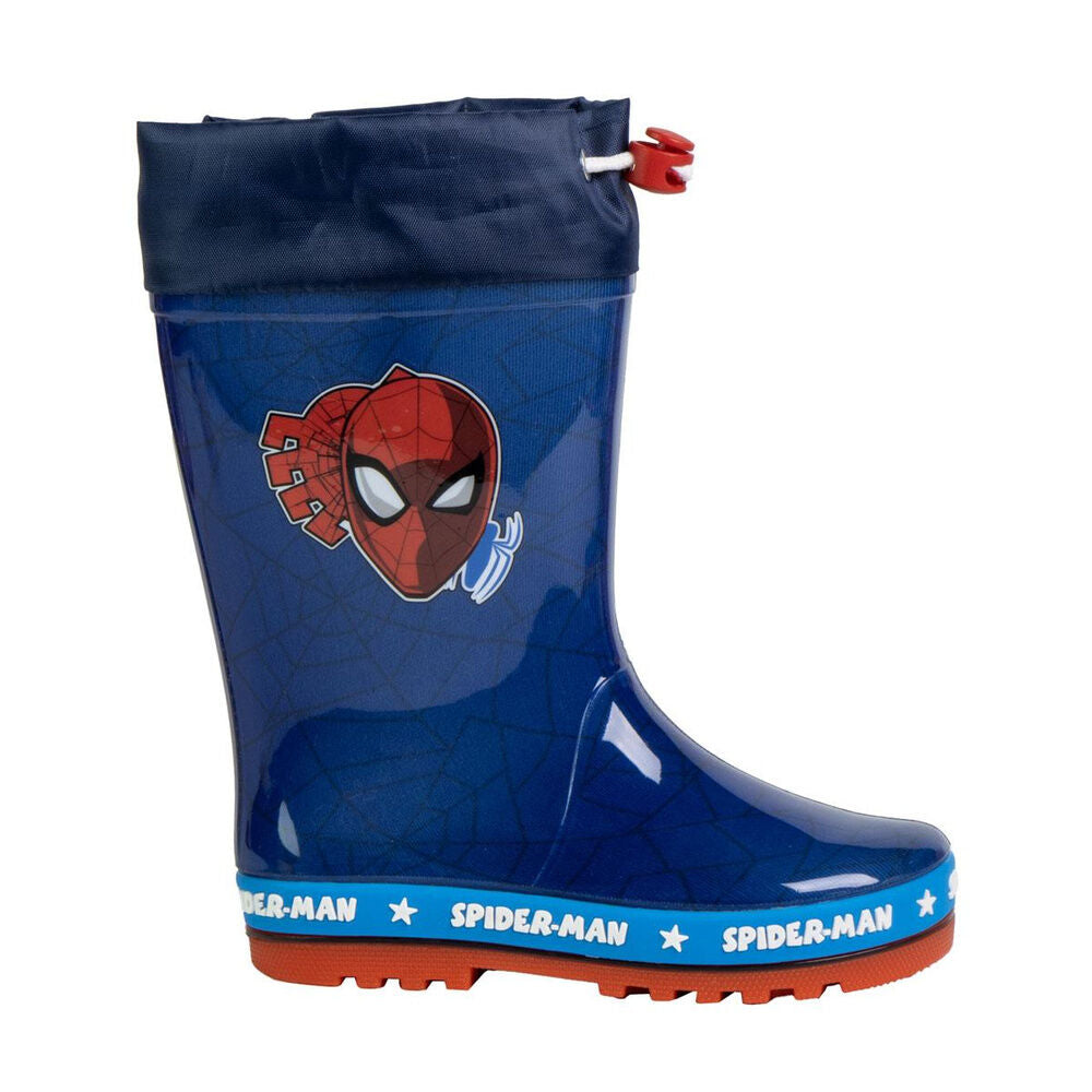 Bota de agua azul de Spider-Man Marvel con detalles rojos