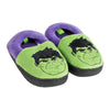 Pantuflas verdes de Hulk Marvel con detalles morados