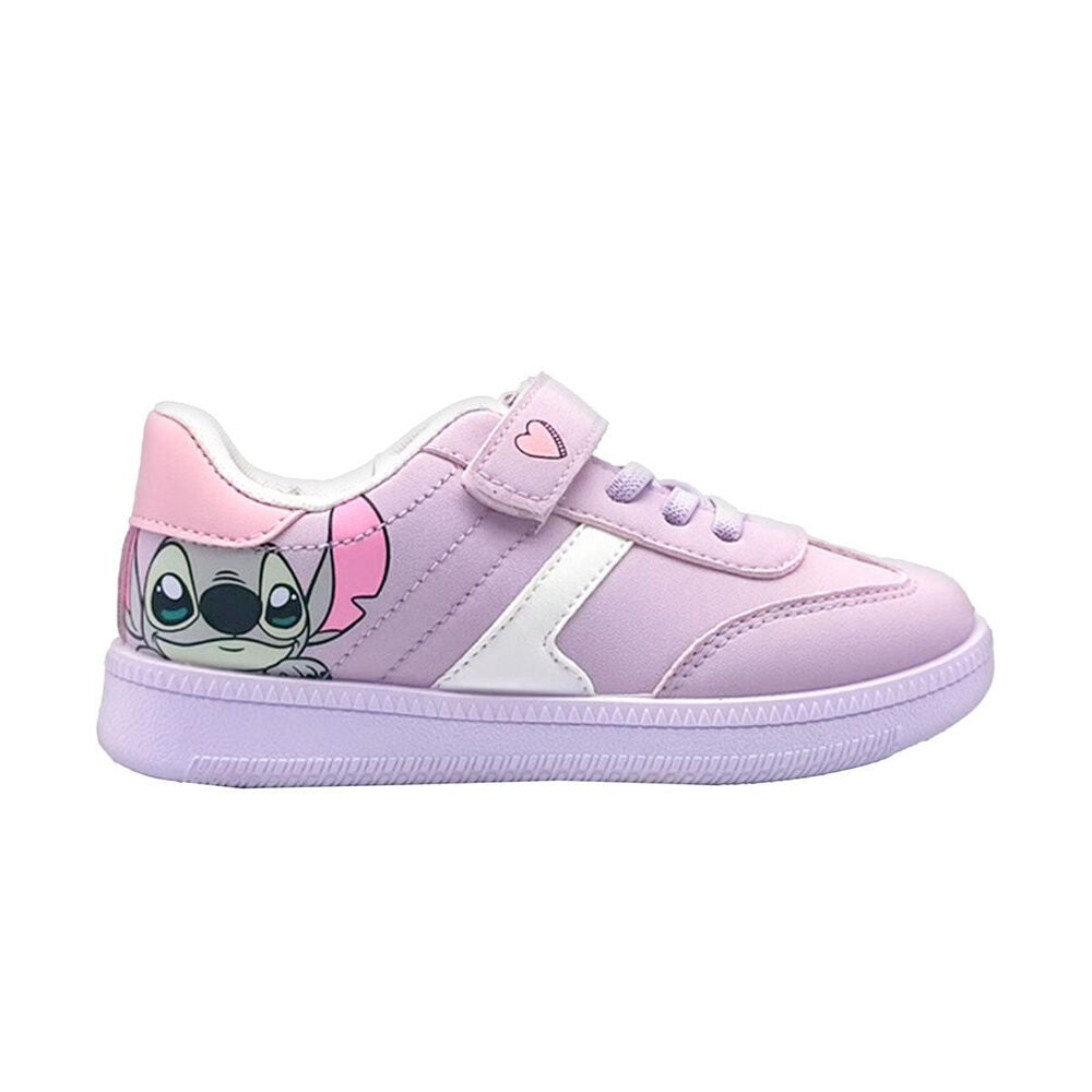 Deportiva Stitch Disney rosa y lila con cierre adherente