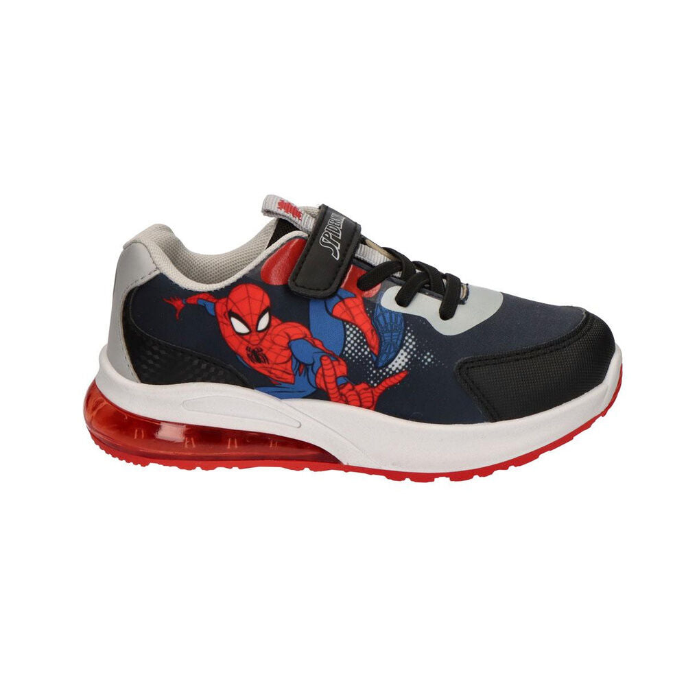 Deportiva azul marino de Spider-Man Marvel con luces, velcro y cordones