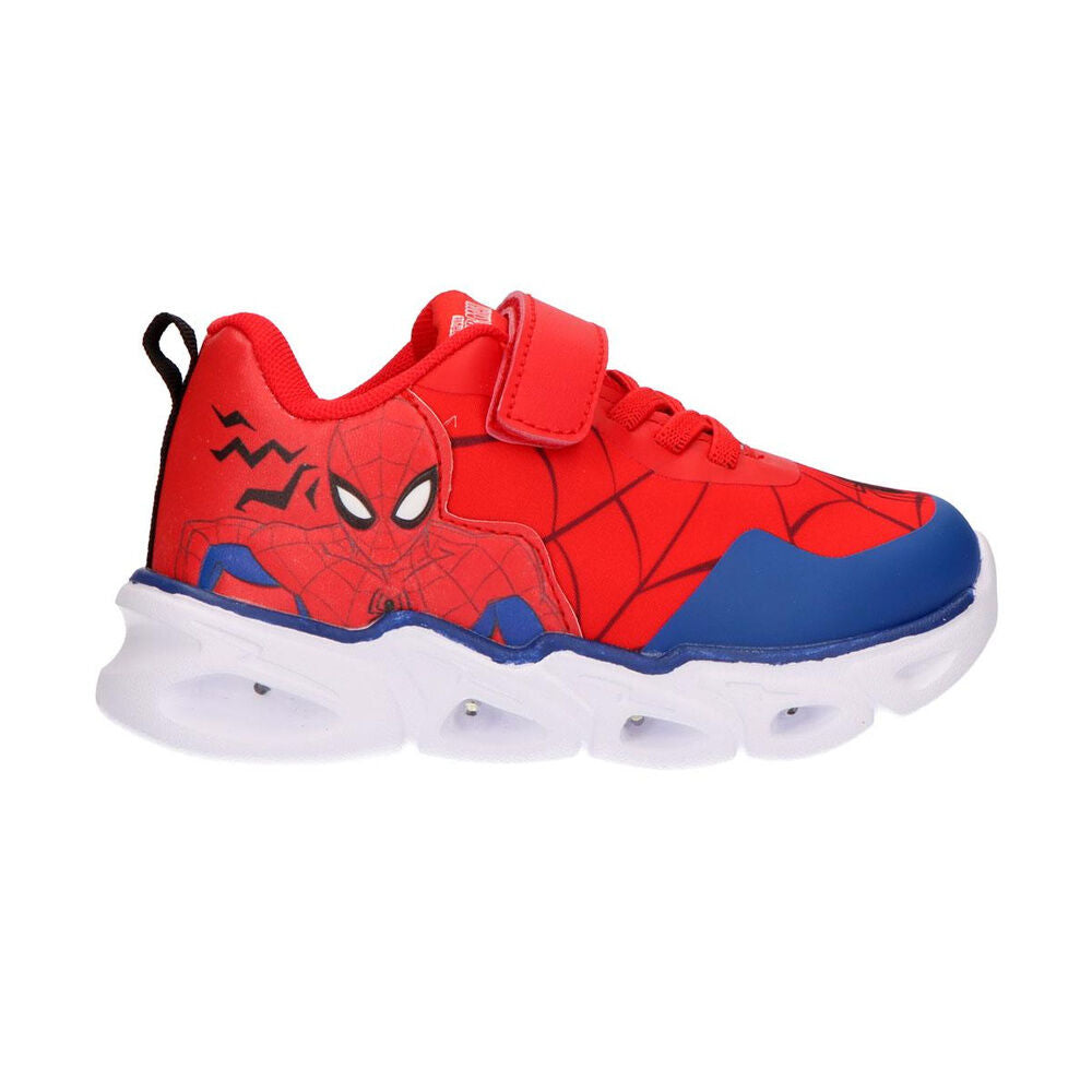Deportiva roja y azul de Spider-Man Marvel con luces en la suela