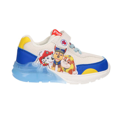 Deportiva infantil Paw Patrol con luces en blanco, azul y amarillo