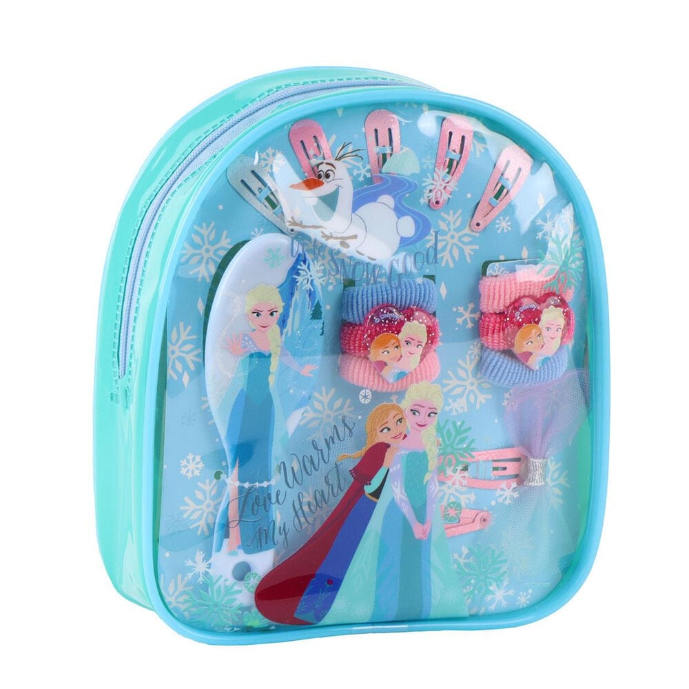 Set de belleza Frozen Disney CERDÁ con estuche turquesa y accesorios para el cabello