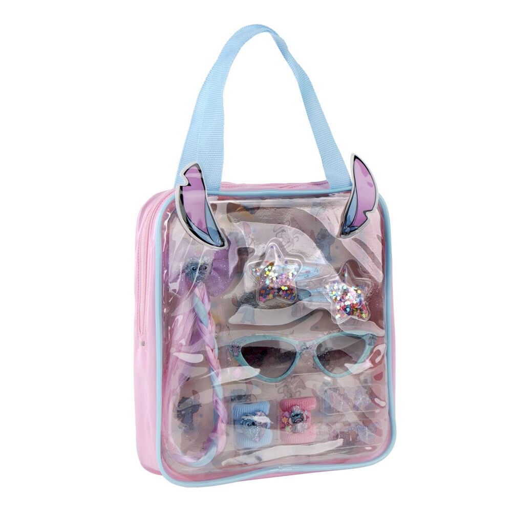 Set de belleza Stitch Disney con gafas y estuche transparente
