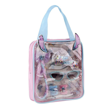 Set de belleza Stitch Disney con gafas y estuche transparente