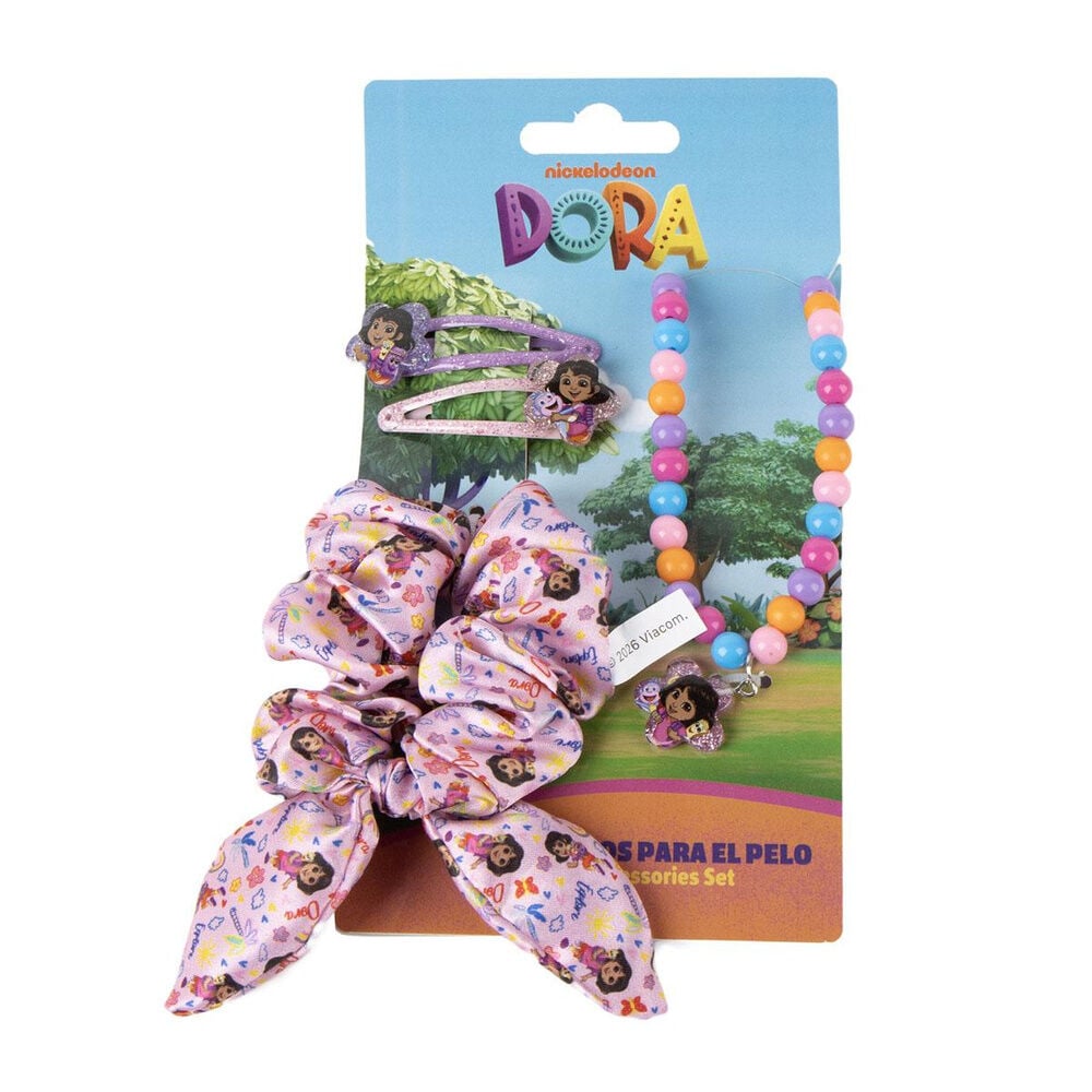 Set de accesorios para el pelo Dora Exploradora con lazos rosas