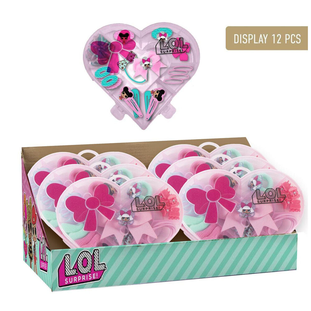 Set de belleza L.O.L. Surprise de 20 piezas en estuche con forma de corazón
